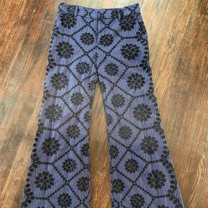 Anthropologie Lace Flare Pants